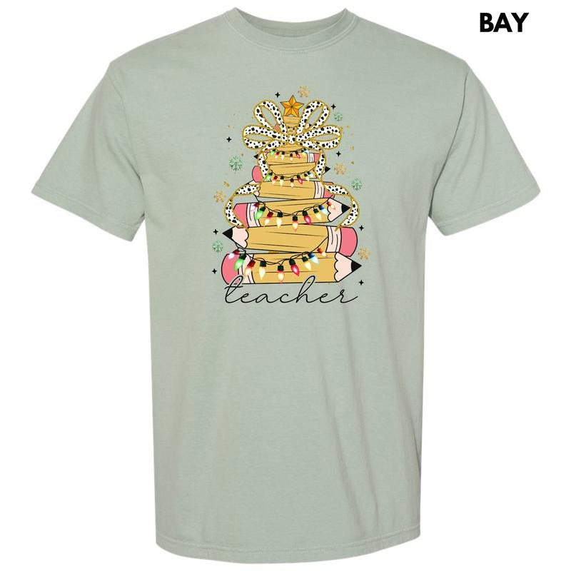 Pencil Teacher Tree Comfort Colors T-Shirt 'NLB' Hoodie Sweatshirt | PrintMintTees.com