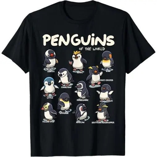 Penguin Penguins Animals of the World Penguin Lovers T-Shirt Made in USA Hoodie Sweatshirt | PrintMintTees.com