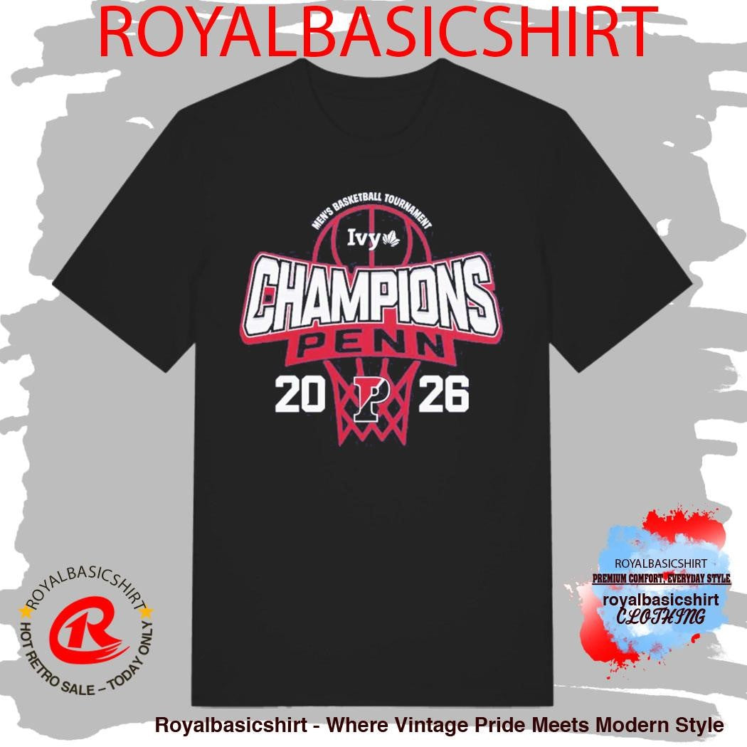 Pennsylvania Quakers Men’s Basketball Ivy League Tournament Champions Locker Room T-Shirt