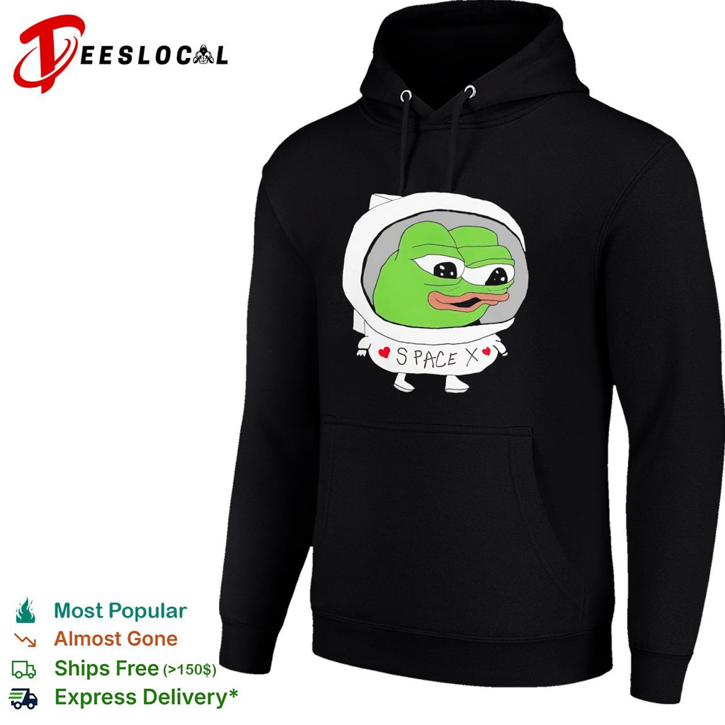 Pepe the frog Space X astronaut cartoon shirt
