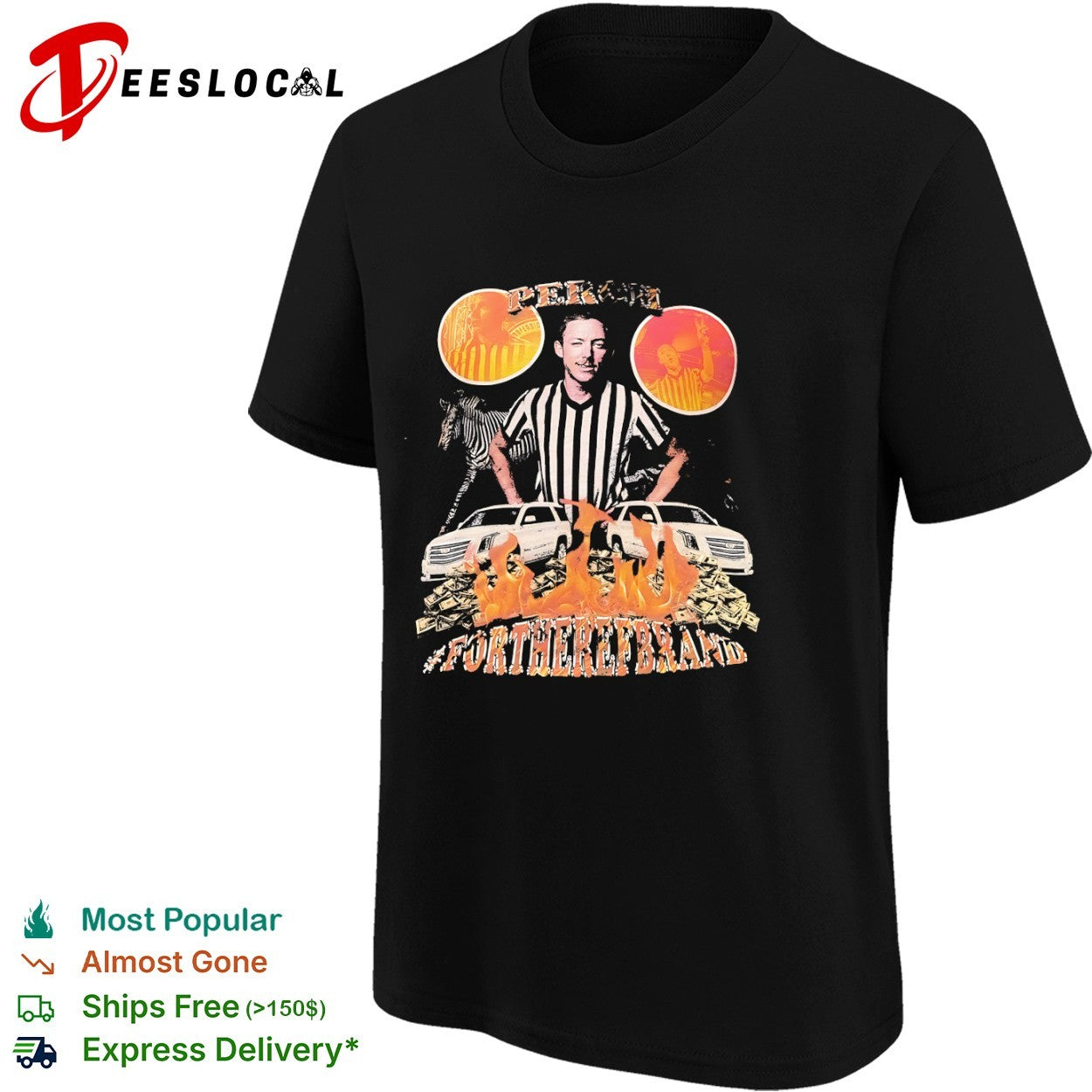 Perch Scott Foster NBA Parody Fortherefbrand Cadillac Money Fire shirt