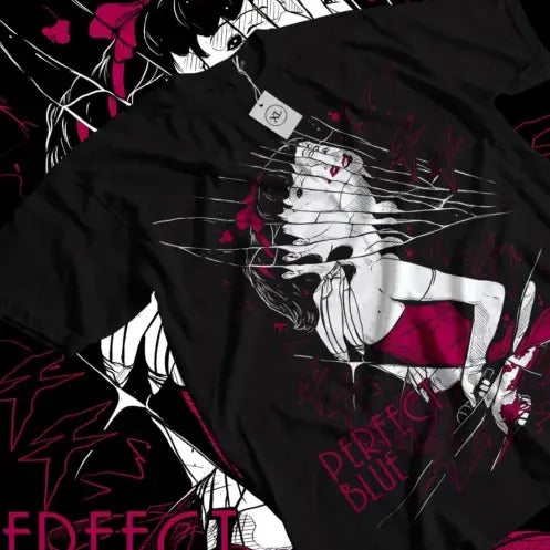 Perfect Blue T-shirt Mima Kirigoe Girl Anime Manga Japanese Gift Shirt All Size Hoodie Sweatshirt | PrintMintTees.com