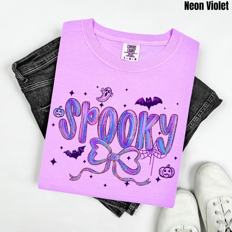 Perfectly Purple Spooky Comfort Colors T-Shirt 'NLB' Hoodie Sweatshirt | PrintMintTees.com