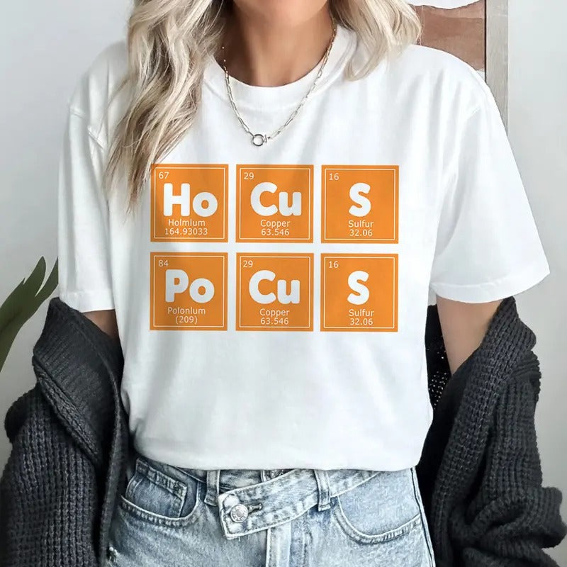 Periodic Table Of Chemistry Halloween Shirt Hocus Pocus Movie Lovers Shirt Hoodie Sweatshirt | PrintMintTees.com