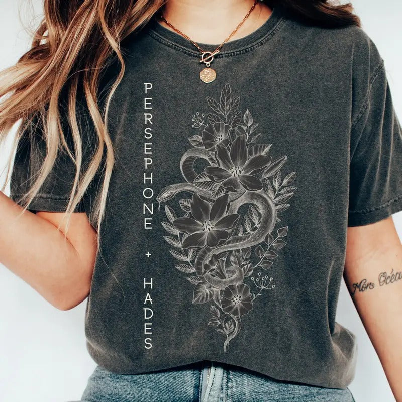 Persephone Hades Greek Mythology Dark Academia Shirt Book Lover T-Shirts, Hoodie, Sweatshirt
