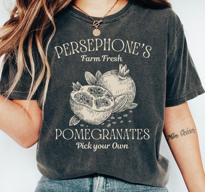 Persephone's Pomegranate Shirt, Persephone Greek Mythology tee, Dark Academia tshirt, Booktok merch, bookish gift Hoodie,...