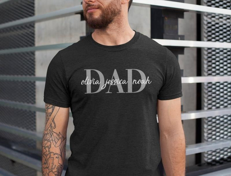 Personalized Dad Shirt With Kids Names Shirt, 2025 Father's Day Gift, Custom Dad Shirt, Personalized Dad, New Dad Shirt,...