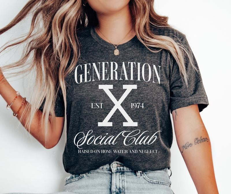 Personalized Generation X Shirt Funny 50th Birthday Gift For Women 50th Birthday Generation X Tshirt 50th Birthday Gen X...