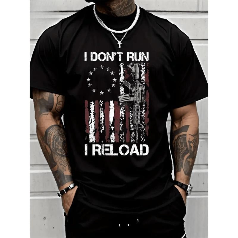 Personalized I Don't Run I Reload T-Shirt Heavy Cotton T Shirt Made in USA Hoodie Sweatshirt | PrintMintTees.com