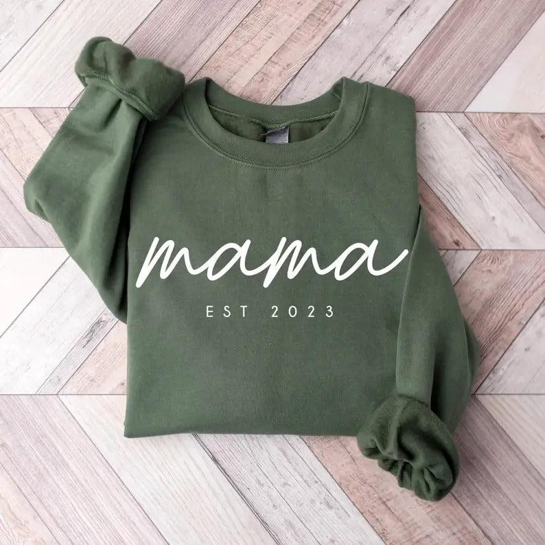 Personalized Mama Est Sweatshirt, Hoodie, T-Shirt | PrintMintTees.com
