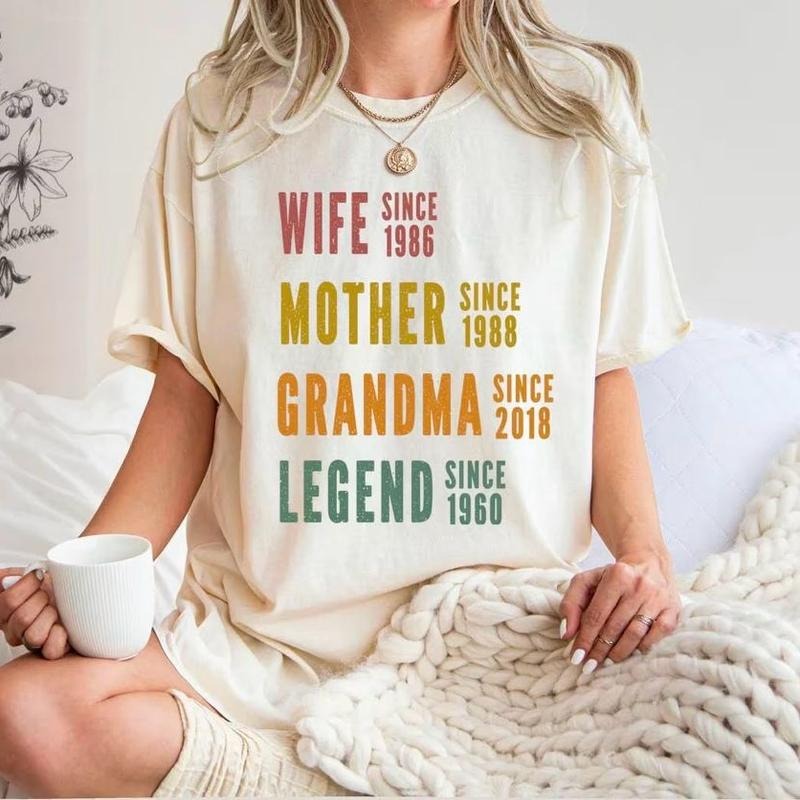 Personalized Mom Grandma Shirt Shirt Wife Mother Grandma Legend Shirt Grandmother Custom Dates Funny Mom T-Shirts, Hoodie, Sweatshirt