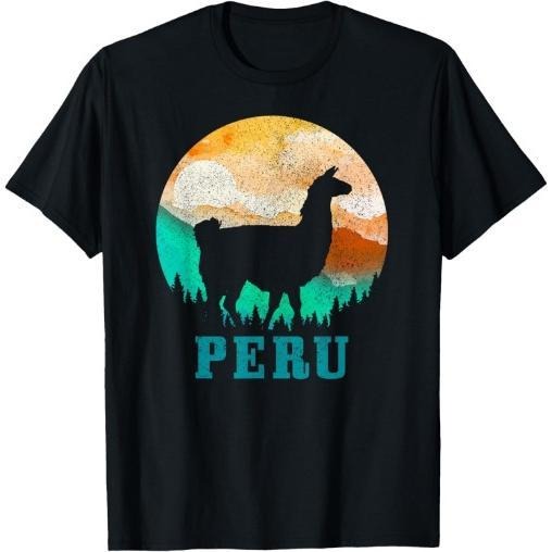 Peru Llama Alpaca Peruvian Roots Pride Vintage Peru T-Shirt Made in USA Hoodie Sweatshirt | PrintMintTees.com