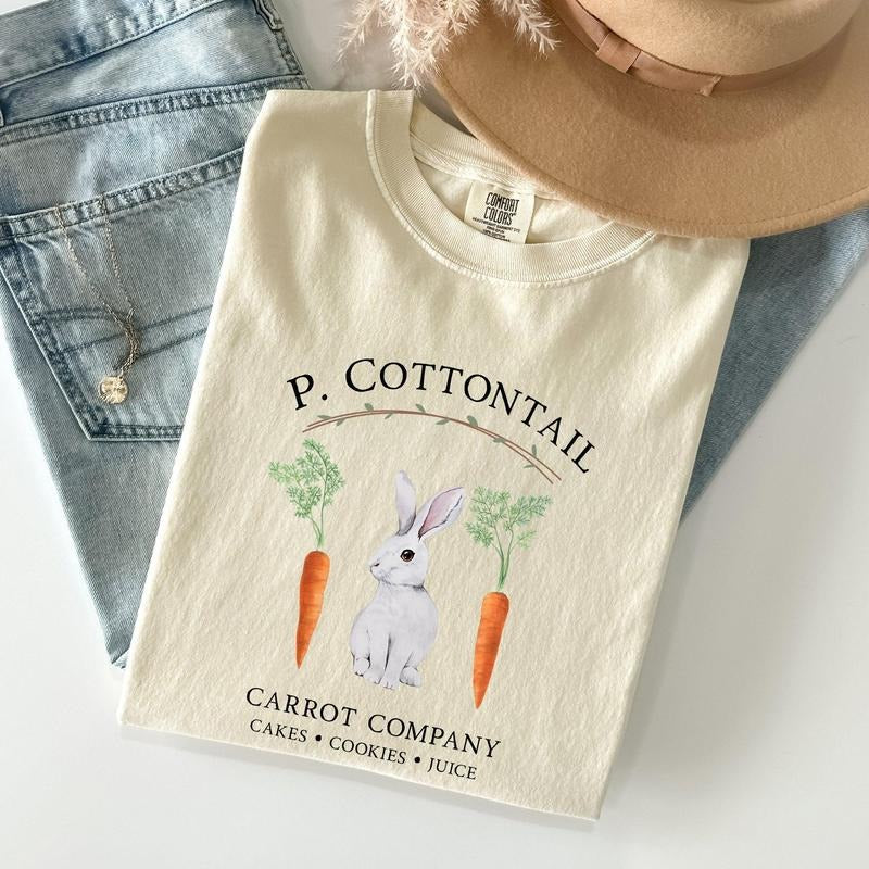 Peter Cottontail Carrot Company, Retro Farm Sign, Easter Comfort Colors Tshirt, Women's Crew Neck, Crewneck Hoodie,...