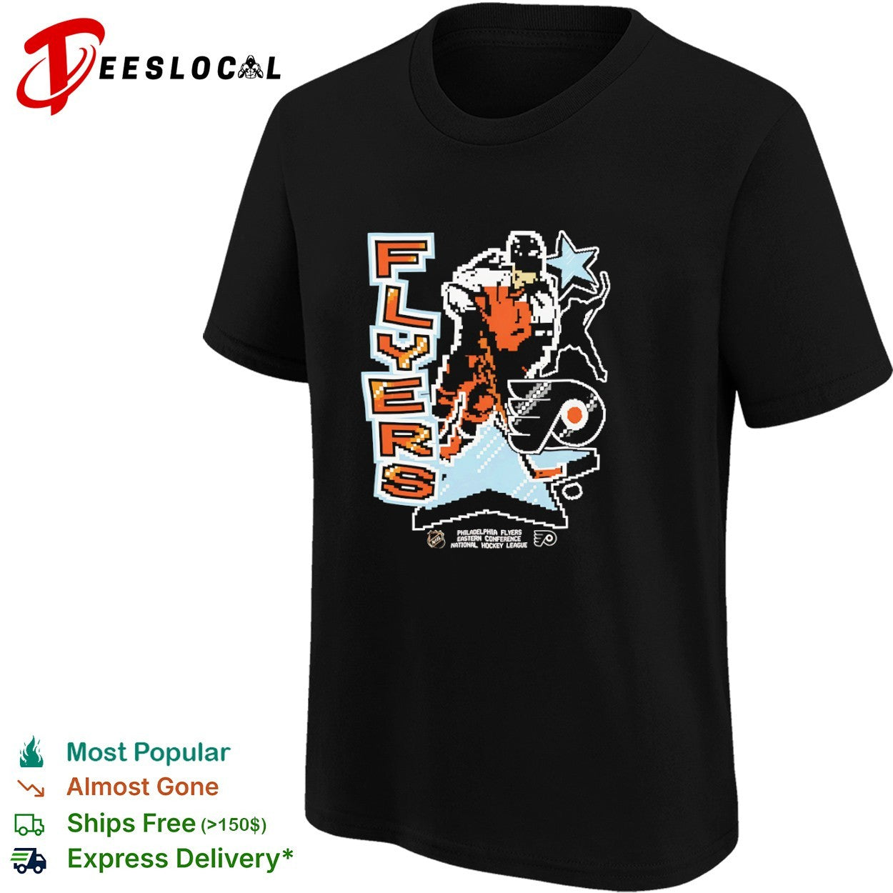 Philadelphia Flyers National Hockey League Eastern Conference Pixel shirt