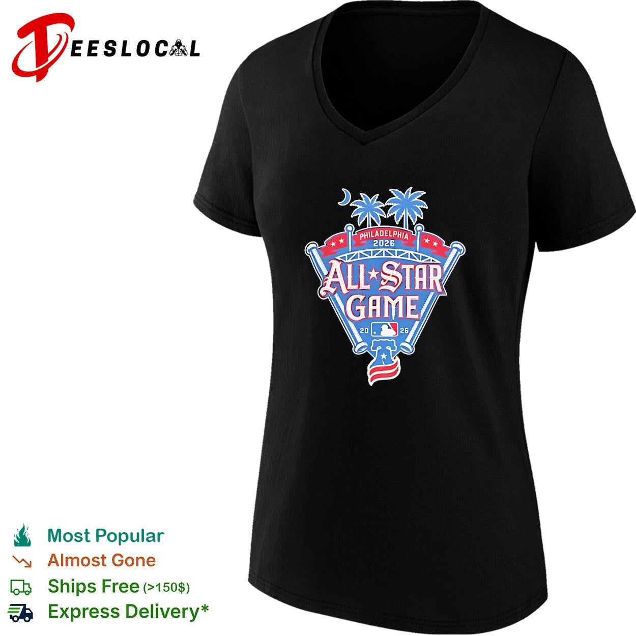 Philadelphia Phillies 2026 All Star Game MLB Baseball Liberty Bell Palm Trees Event shirt