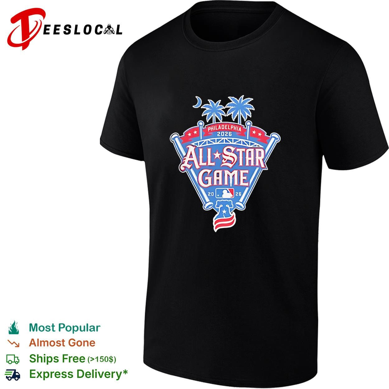 Philadelphia Phillies 2026 All Star Game MLB Baseball Liberty Bell Palm Trees Event shirt