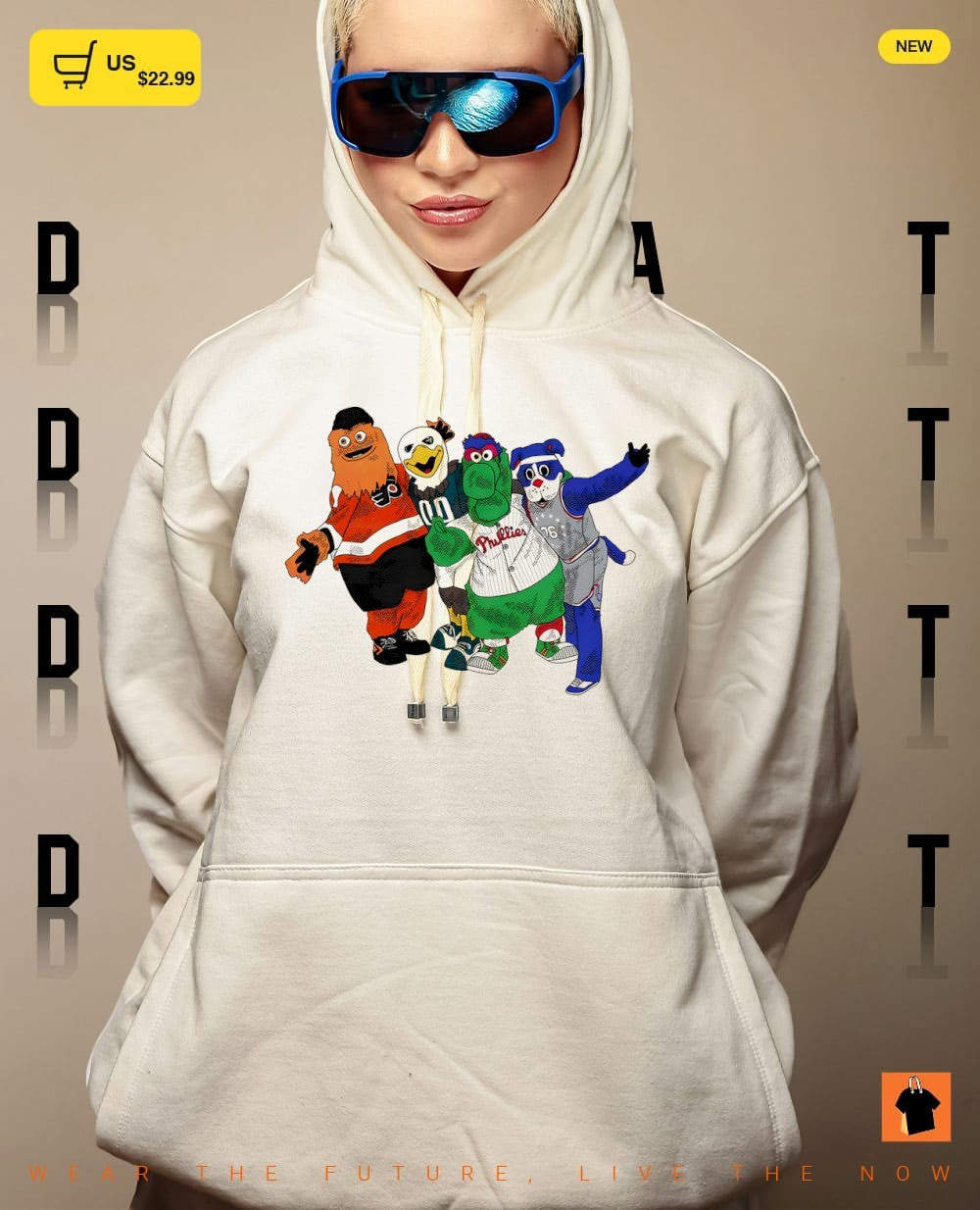 Philly Mascots Gritty Swoop Phanatic Franklin cartoon 2026 shirt