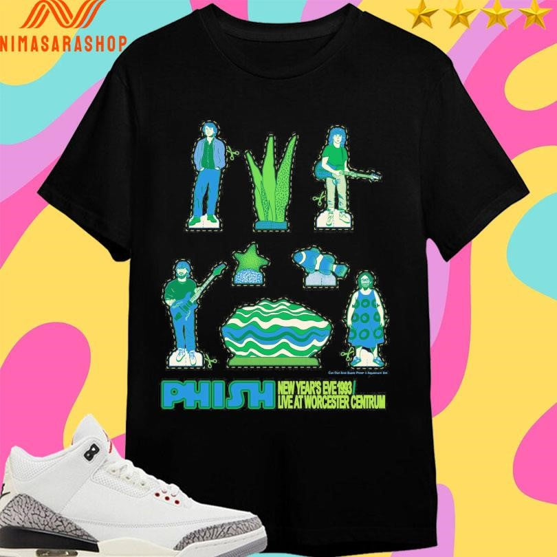 Phish New Year’s Eve 1993 Live At Worcester Centrum Cut Out And Build Phish’s Aquarium Set Shirts