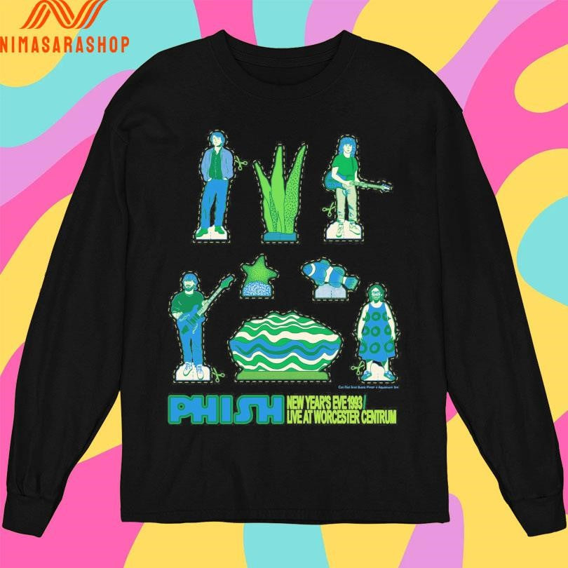 Phish New Year’s Eve 1993 Live At Worcester Centrum Cut Out And Build Phish’s Aquarium Set Shirts