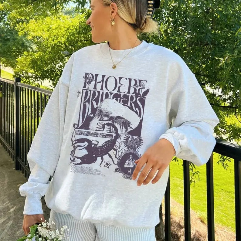 Phoebe Sweatshirt, Phoebe Merch, Bridgers Phoebe Trend Sweatshirt Shirt Hoodie | PrintMintTees.com