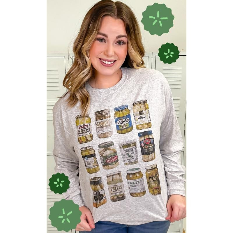 Pickle Obsessed Graphic Long Sleeve T-Shirt Hoodie Sweatshirt | PrintMintTees.com