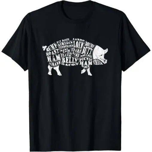 Pig Cuts Barbecue and Grilling T-shirt T-Shirt Made in USA Hoodie Sweatshirt | PrintMintTees.com
