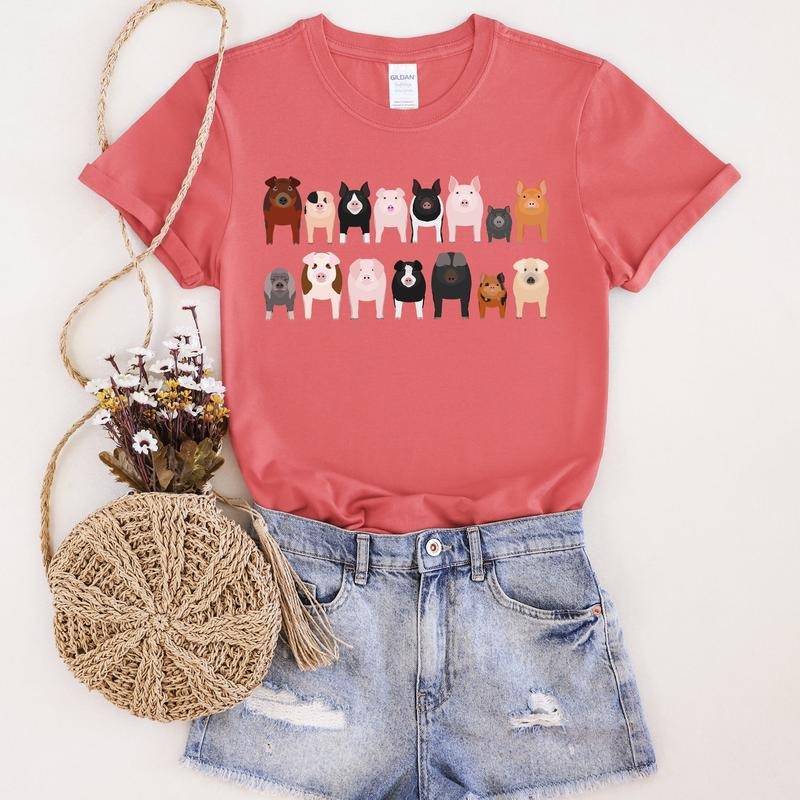 Pig Lovers Super Soft Farm Animal Shirts Illustration Breeds T-Shirts, Hoodie, Sweatshirt