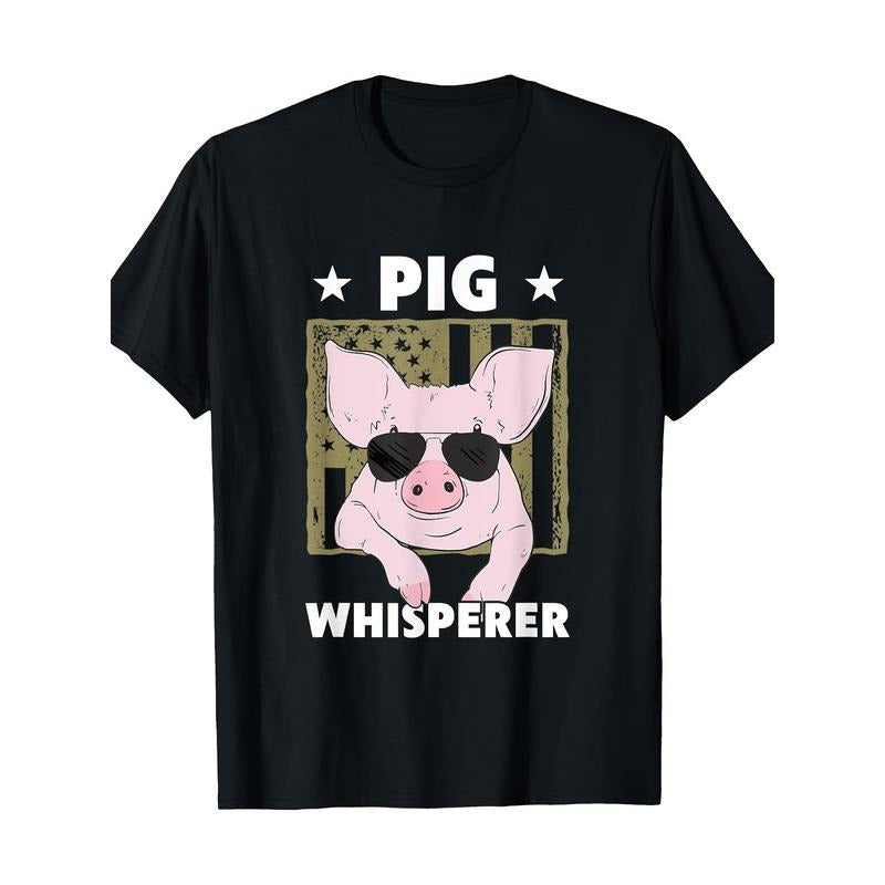 Pig Whisperer Funny Pig Design Hog Farmer T-Shirt100% Cotton  made in usa Shirt Hoodie Sweatshirt | PrintMintTees.com