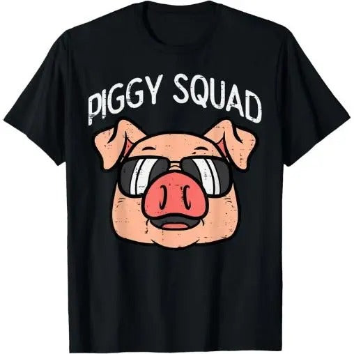 Piggy Squad Funny Pig Farmer Hog Farm Animal Men T-Shirt Made in USA Hoodie Sweatshirt | PrintMintTees.com