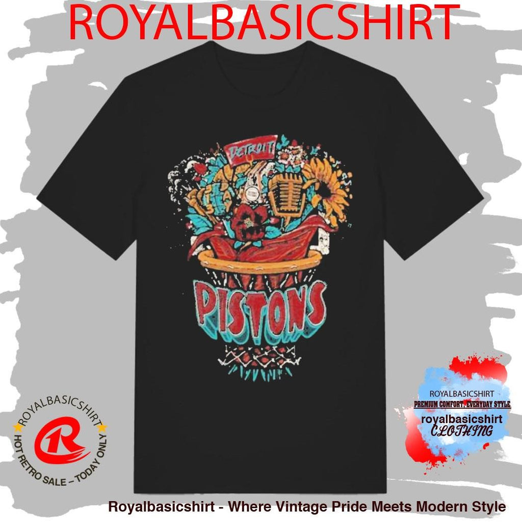 Pistons Detroit Basketball Bouquet Shirt