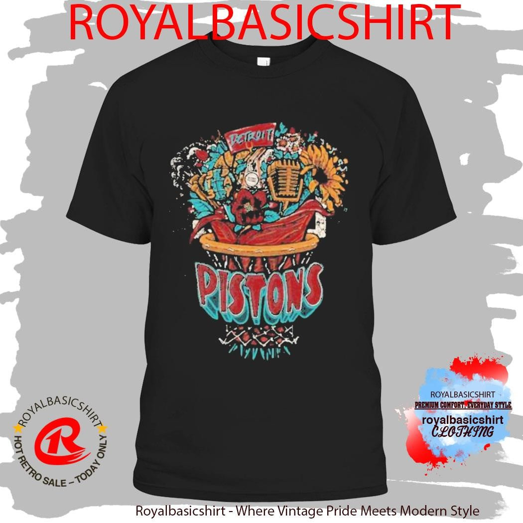 Pistons Detroit Basketball Bouquet Shirt