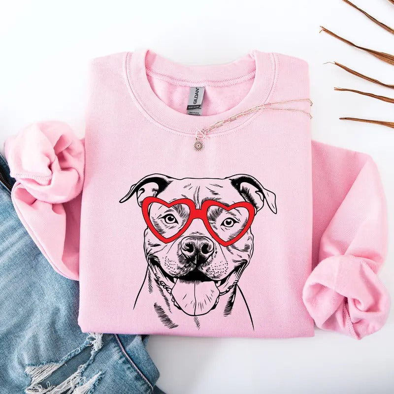 Pitbull, Dog Lover Apparel, Pet, Dog Breed, Cute Sweatshirt, Crew Neck, Women's, Crewneck T-Shirts, Hoodie