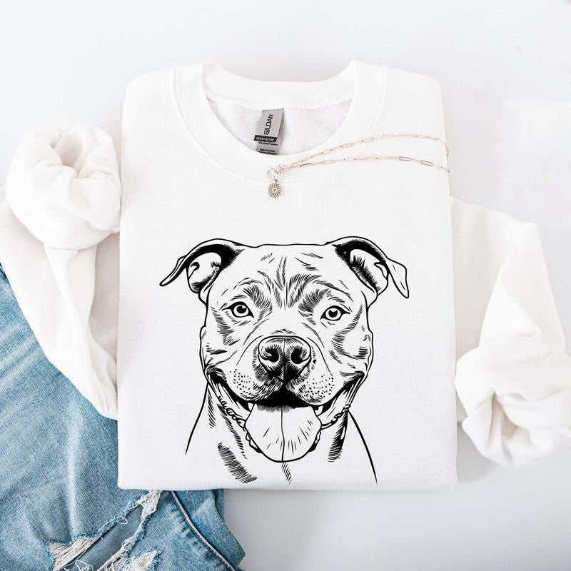 Pitbull, Pet, Dog Breed Sweatshirt, Crew Neck, Women's, Crewneck Shirt Hoodie | PrintMintTees.com