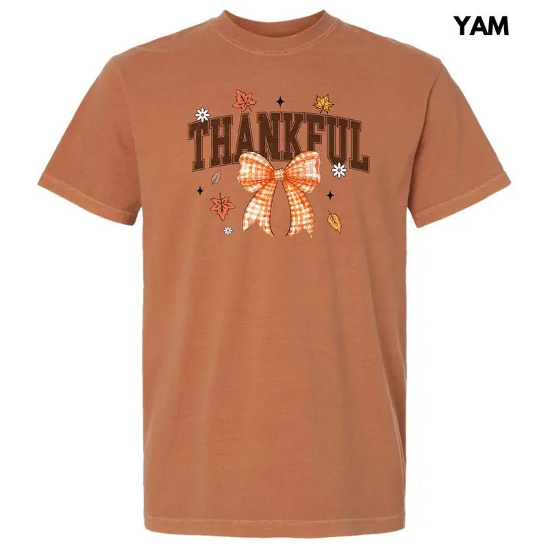 Plaid Bow Thankful Comfort Colors T-Shirt 'NLB' Hoodie Sweatshirt | PrintMintTees.com