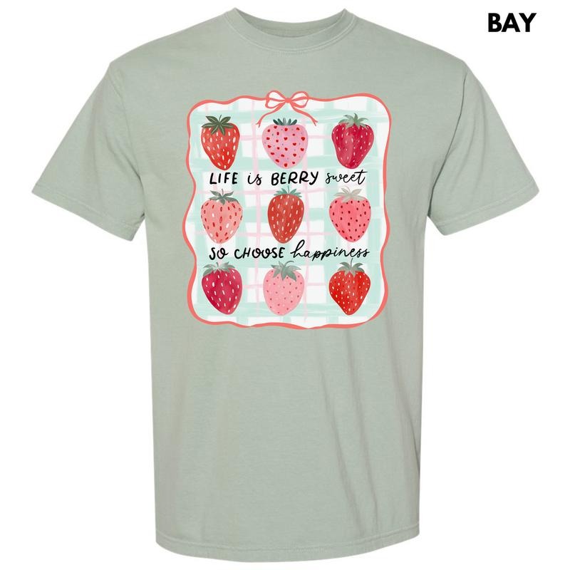 Plaid Straw Berry Sweet Collage Comfort Colors 'NLB' Shirt Hoodie Sweatshirt