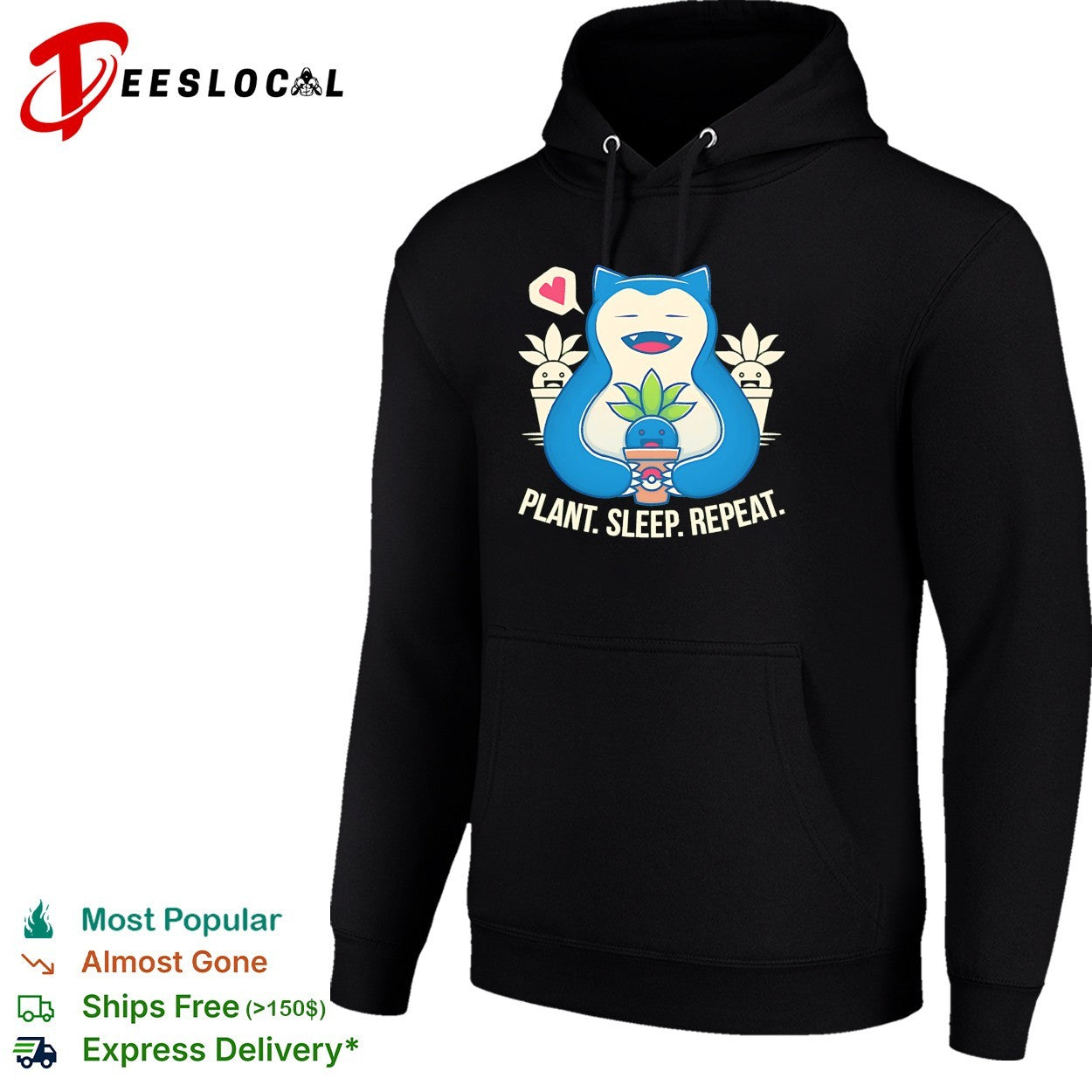 Plant sleep repeat Snorlax shirt