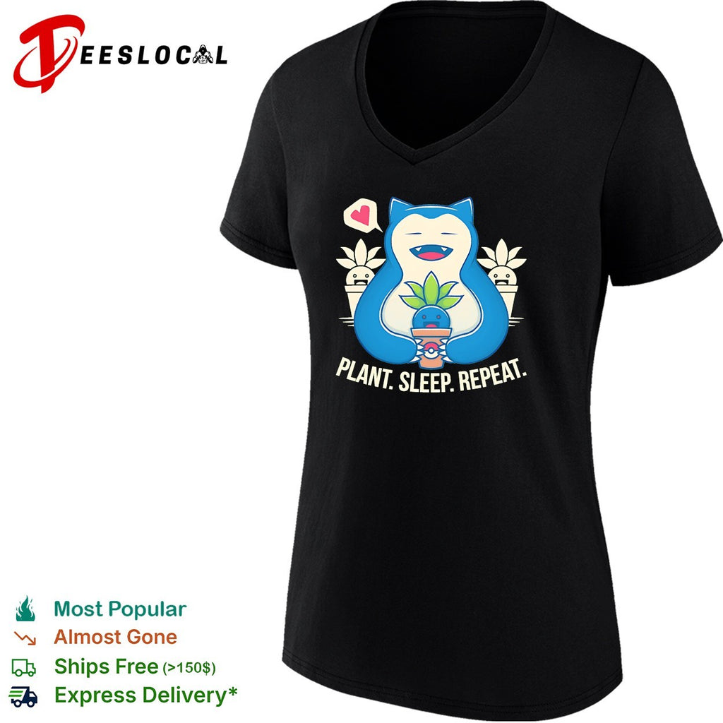 Plant sleep repeat Snorlax shirt