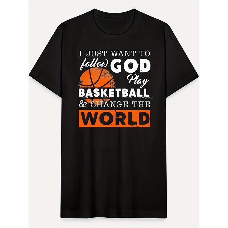 Play Basketball Shirt-2286 Funny Men's Short Sleeve Graphic T-shirt Collection Black made in usa Hoodie Sweatshirt