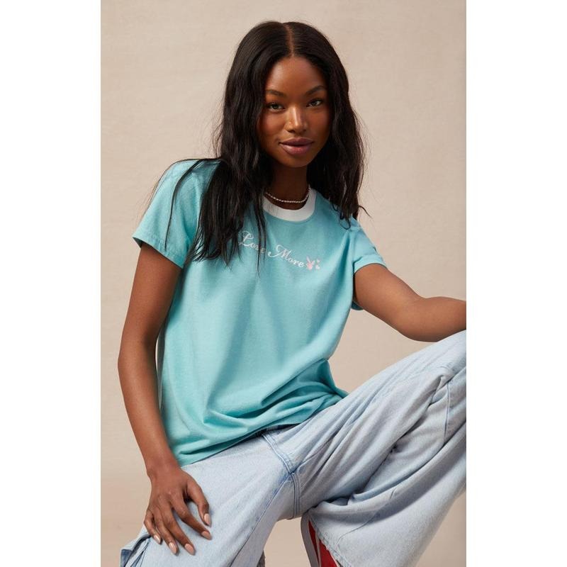 Playboy Women's By PacSun Love More T-Shirt Hoodie Sweatshirt | PrintMintTees.com