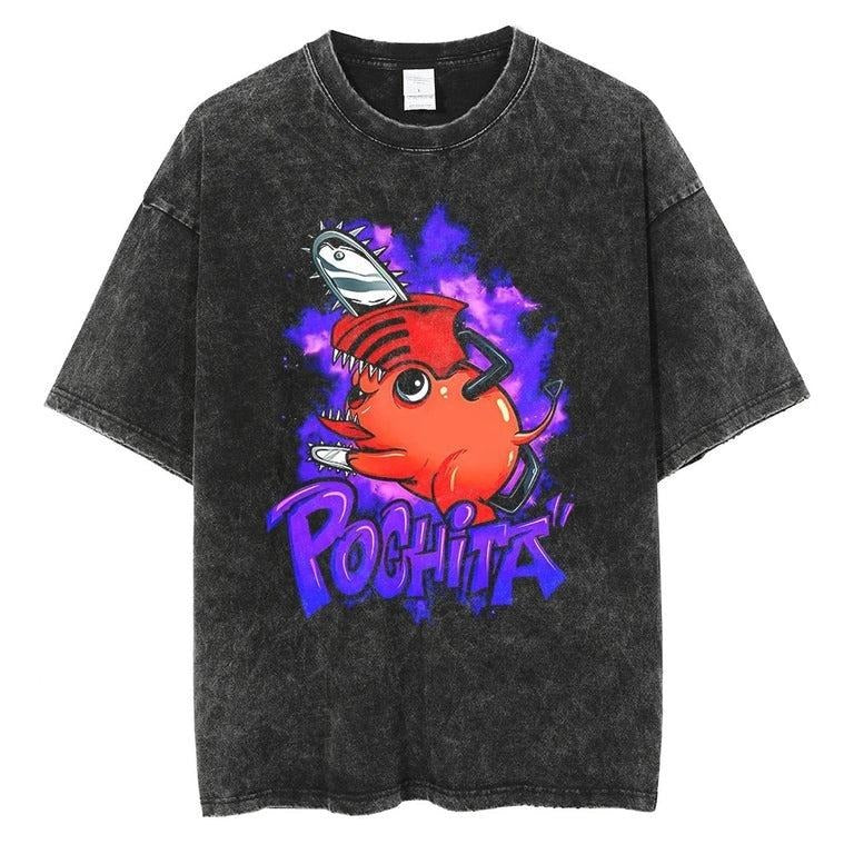 Pochita Vintage T-shirt - Chainsaw Man perfect shirt for fan Hoodie Sweatshirt | PrintMintTees.com