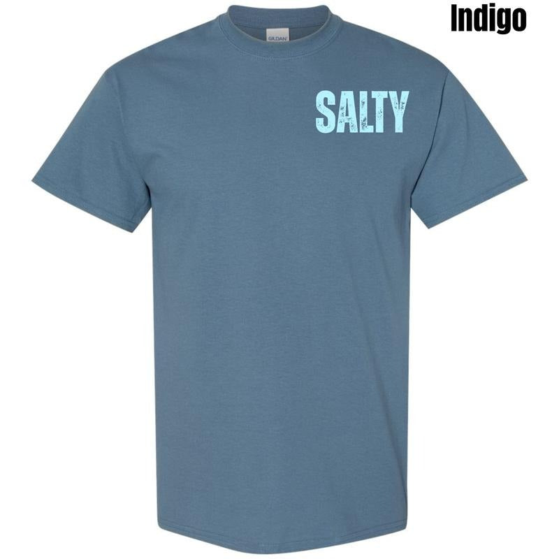 Pocket Size - Blue Salty Gildan Short Sleeve T-Shirt 'NLB' Hoodie, Sweatshirt | PrintMintTees.com