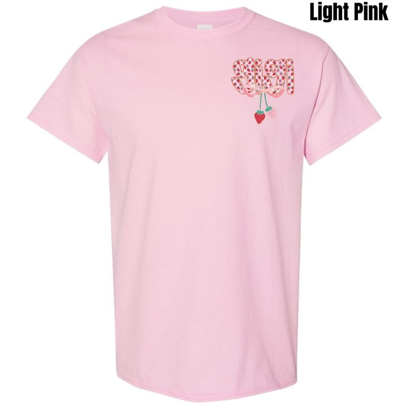 Pocket Size - Gigi Strawberry Coquette Gildan Short Sleeve T-Shirt 'NLB' Hoodie, Sweatshirt | PrintMintTees.com