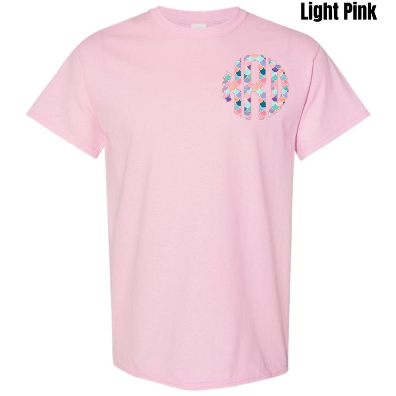 Pocket Size - Mermaid Monogram Gildan Short Sleeve T-Shirt 'NLB' Hoodie Sweatshirt | PrintMintTees.com