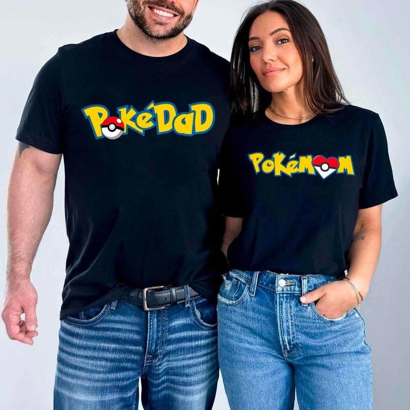 Pokemom Pokedad Shirt, Mom and Dad Sweatshirt, Father's Day Shirt, Mother's Day Tee, Pokemom Shirt, Pokedad Tee Hoodie