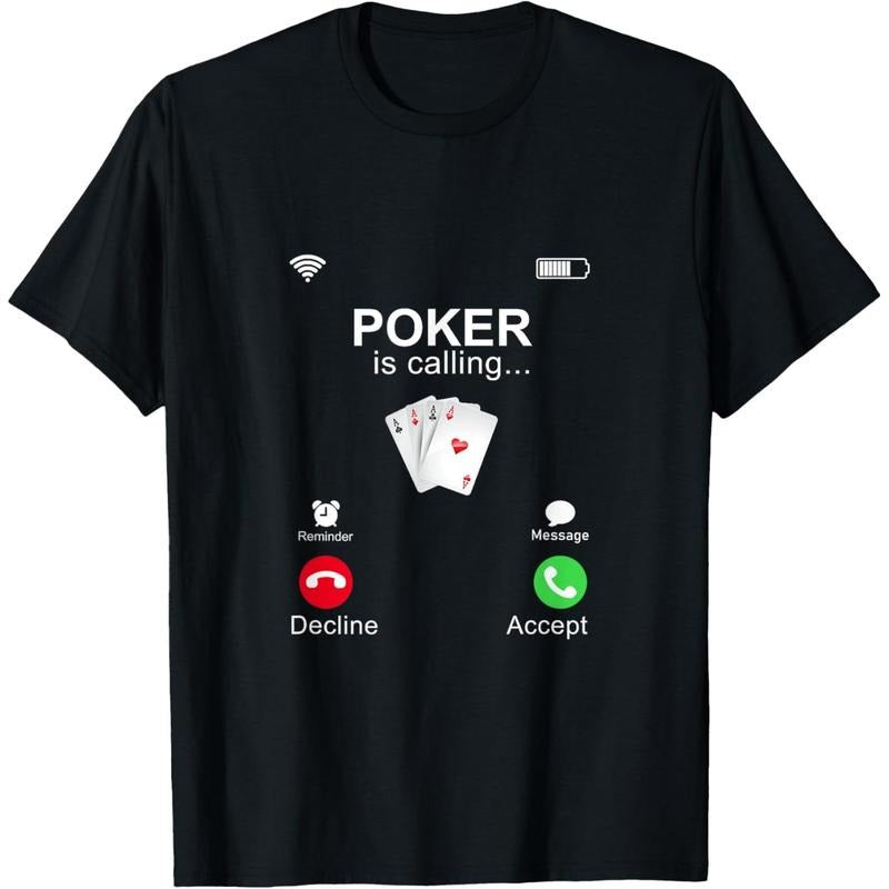 Poker Is Calling Phone Design - Funny Poker T-Shirt made in usa Hoodie Sweatshirt | PrintMintTees.com