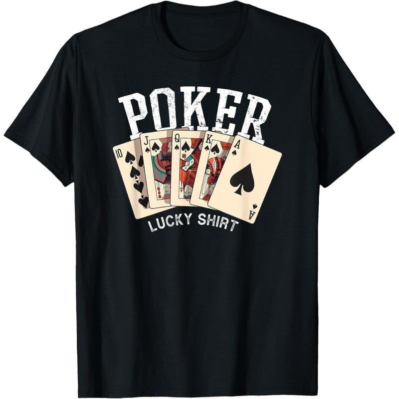 Poker Lucky Shirt Poker Player Gambling Funny Poker T-Shirt made in usa Hoodie Sweatshirt | PrintMintTees.com