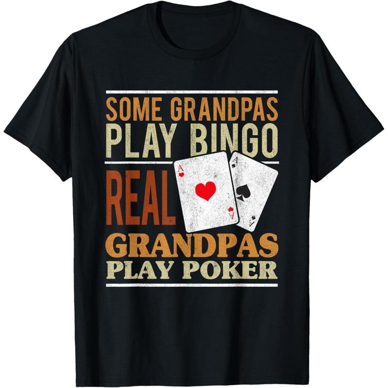 Poker Texas Holdem Real Grandpas Play Poker Funny Granddad T-Shirt made in usa Hoodie Sweatshirt | PrintMintTees.com