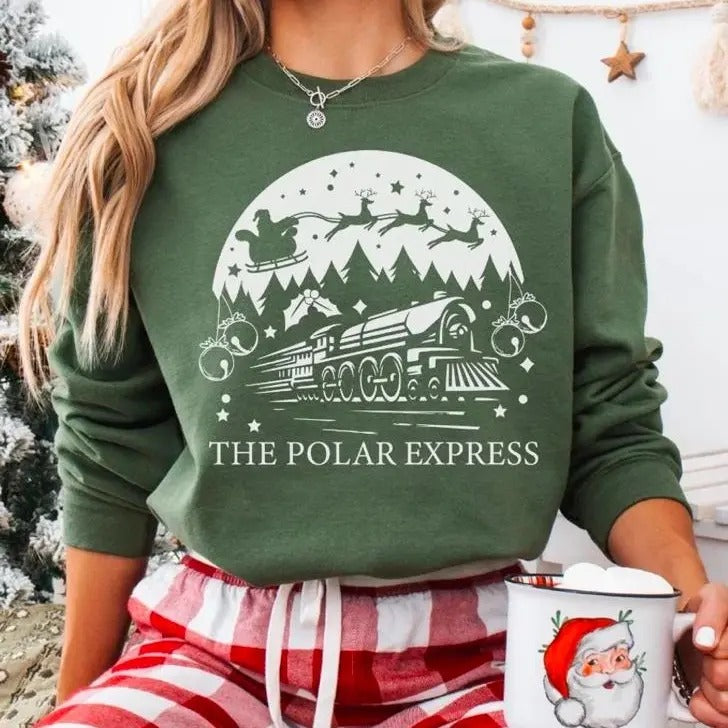 Polar Express North Pole Santa Shirt Polar Express Ticket Vintage Retro Polar Express Shirt T-Shirts, Hoodie, Sweatshirt