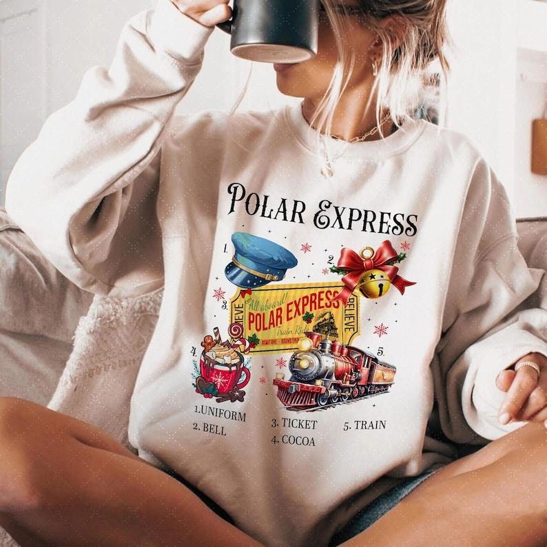 Polar Express Png, Polar Express Trip Shirt, Christmas Family Trip, Xmas Shirt, Merry Christmas Hoodie, All Aboard Polar...