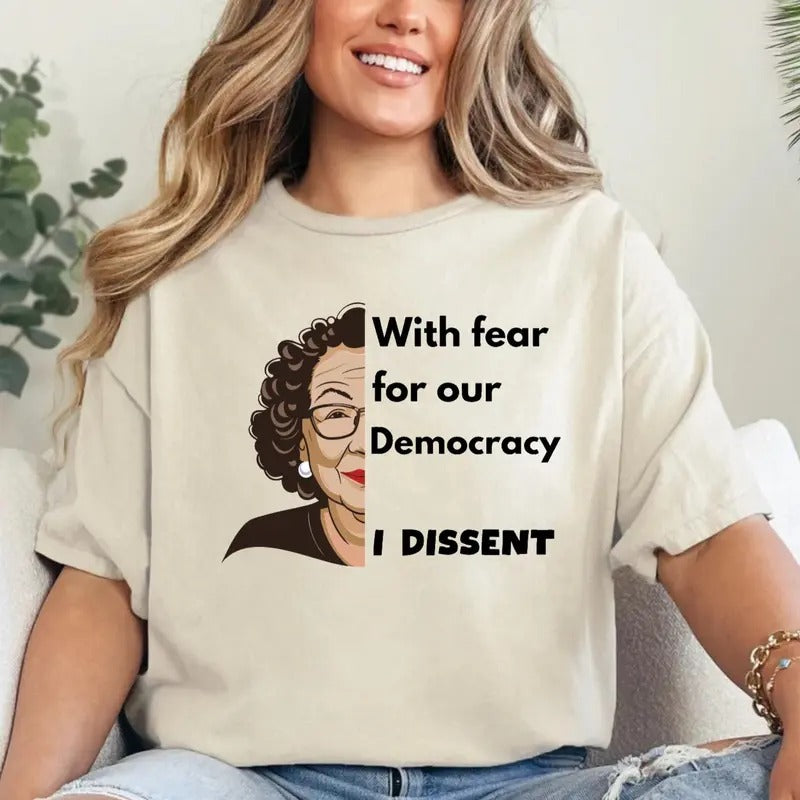 Political Activism Shirt, Humorous Quotes Tee, Justice For Democracy Gift, Feminist Political T Shirt, Rbg Dissent Shirt,...